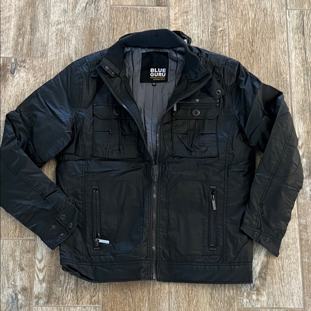 Men's Black Field Jacket sz M NEW